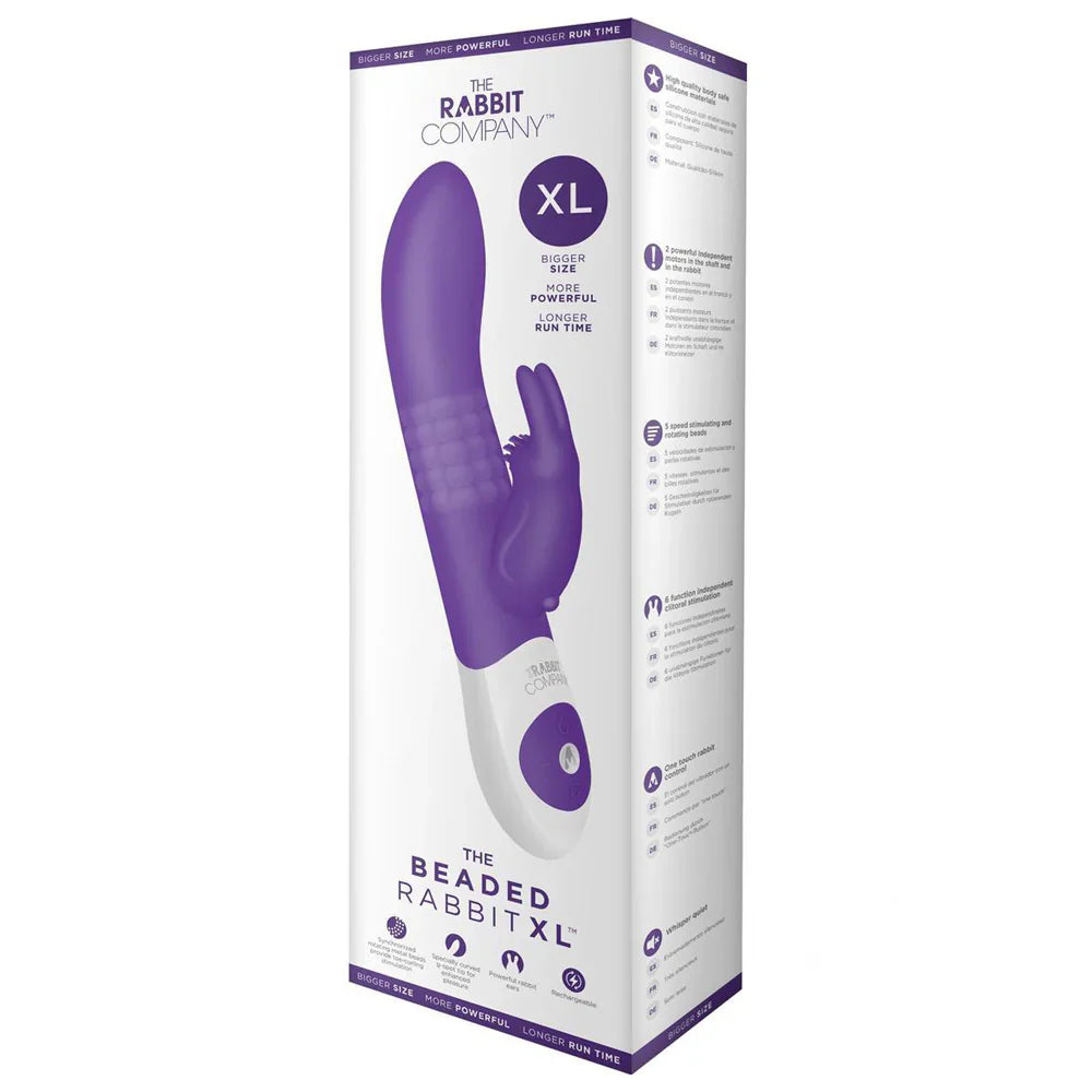 The Beaded Rabbit vibrator - textured rabbit toy with beaded shaft and clitoral stimulator