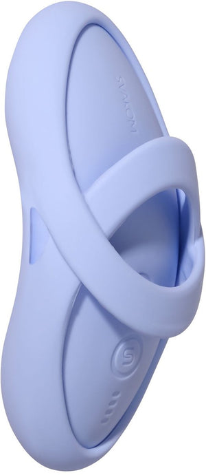 Echo 2 in sky blue - ergonomic G-spot vibrator with textured surface