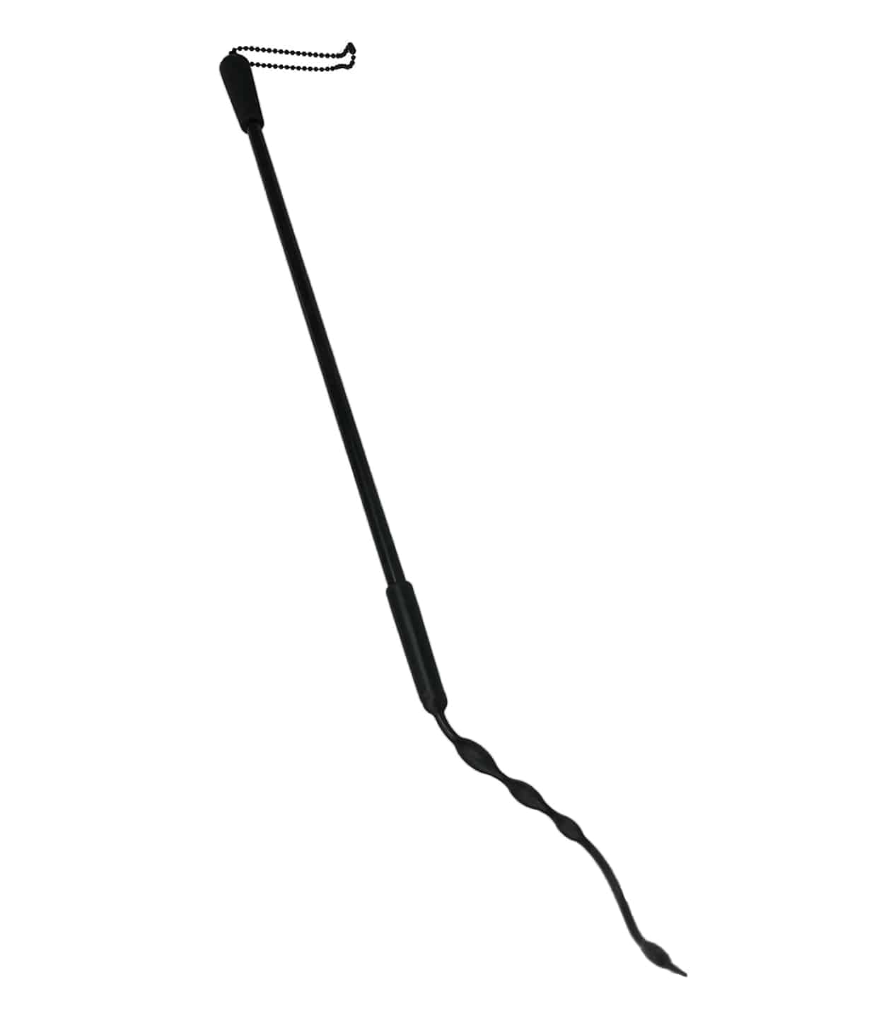 Love in Leather crop with stinger tail - black BDSM impact toy with flexible stinger tip for intense sensation