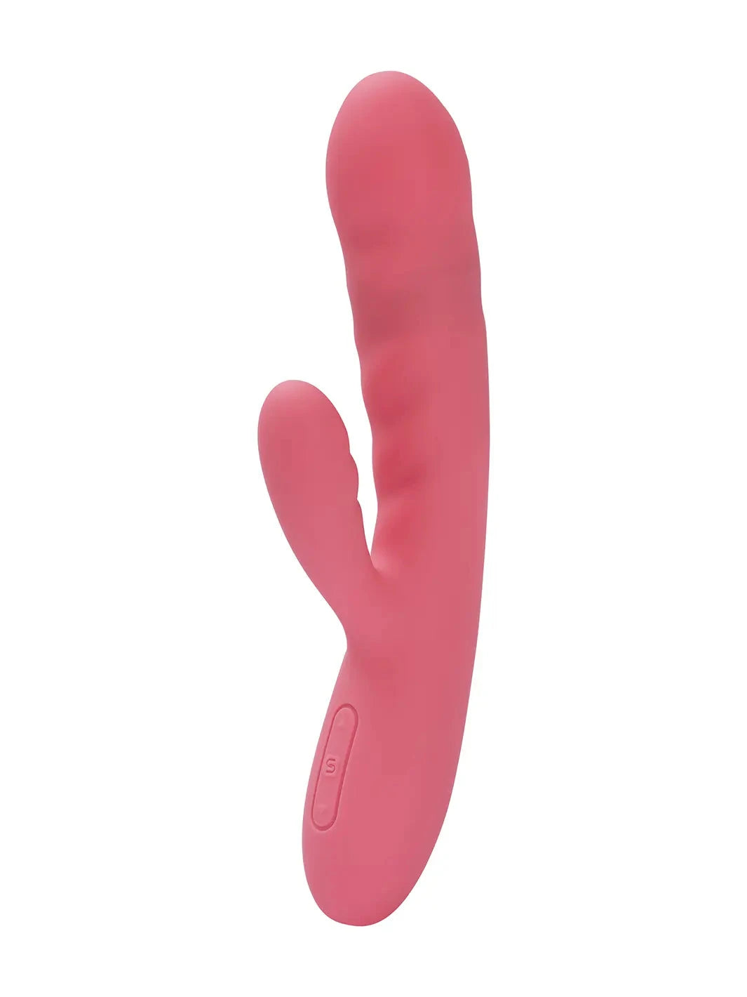 Svakom Avery in strawberry pink - ergonomic G-spot vibrator with textured surface