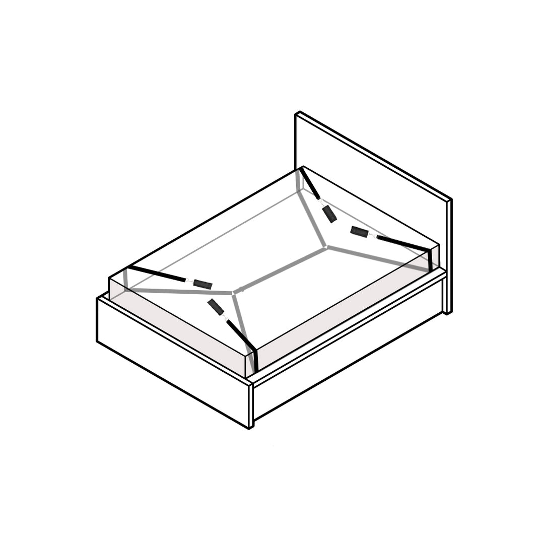 Under bed restraint system - complete bondage kit with all accessories included