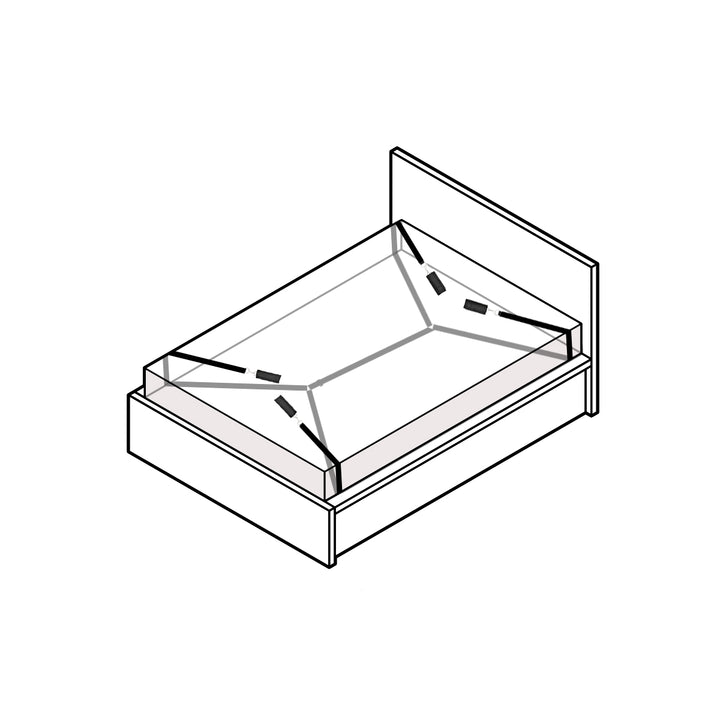 Under bed restraint system - complete bondage kit with all accessories included