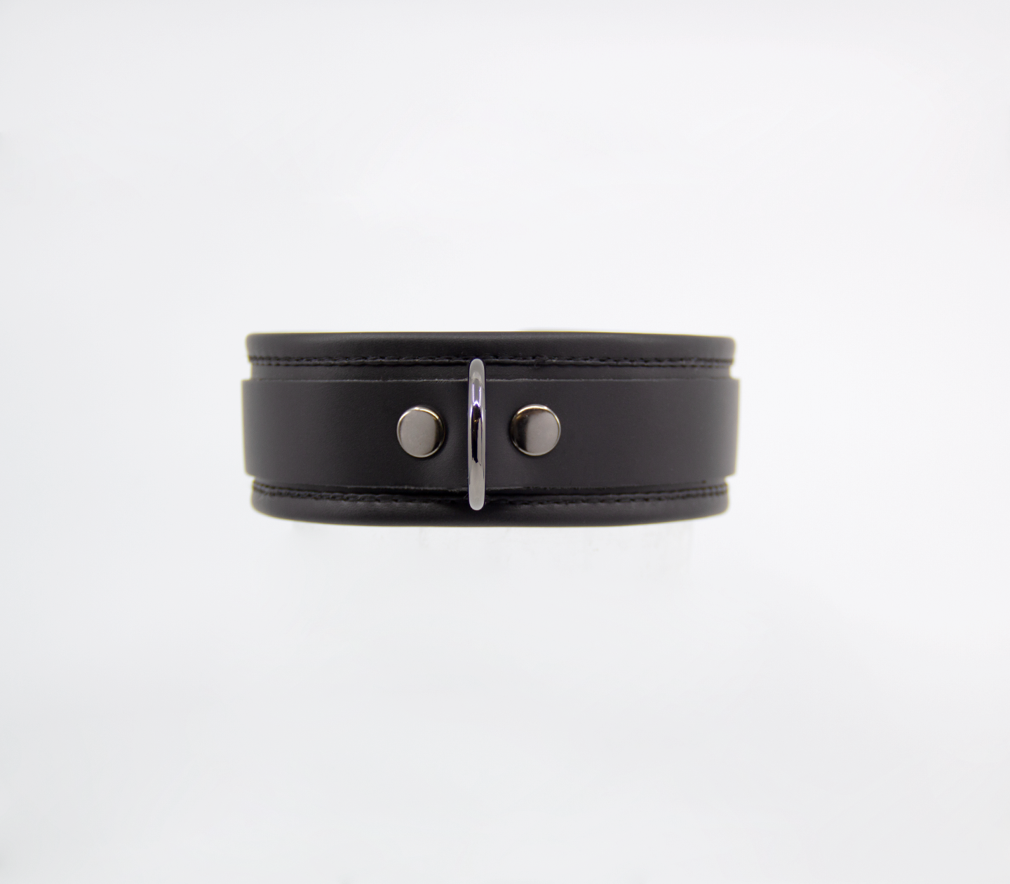 Love in Leather premium leather collar with pewter hardware - adjustable BDSM collar with D-ring