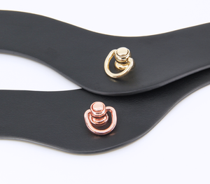 Love in Leather double strap collar - black leather BDSM restraint with premium metal hardware