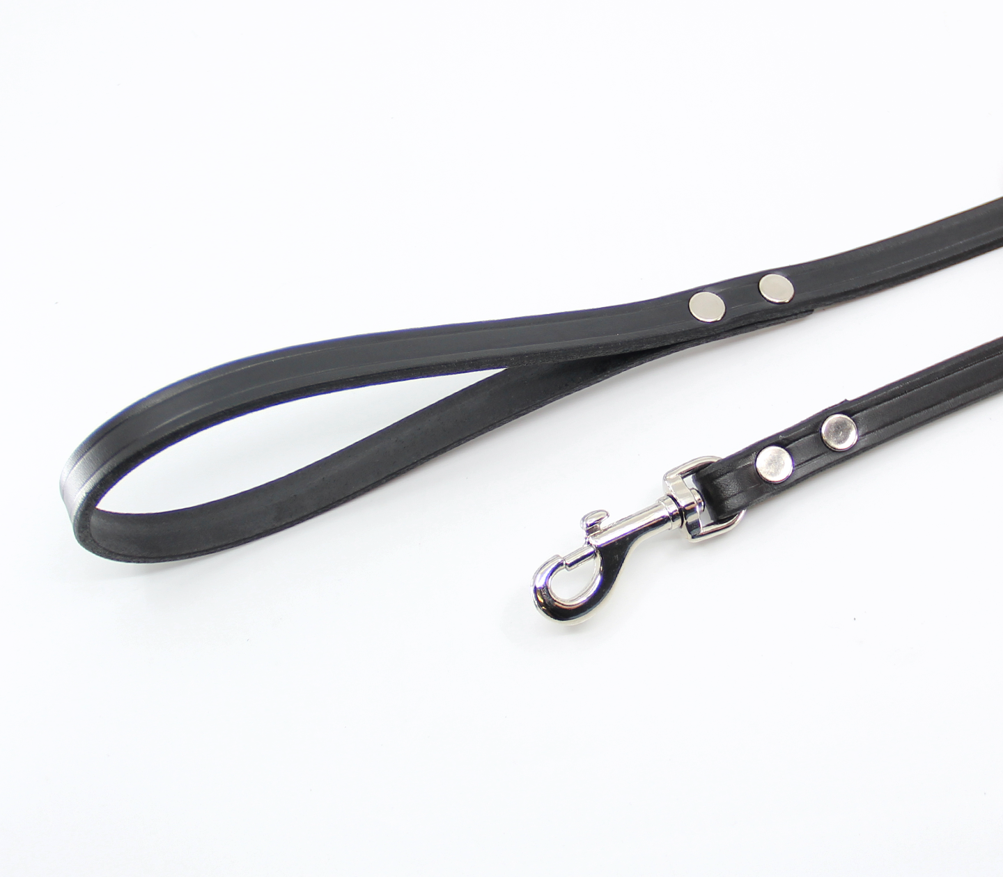 Love in Leather mini leather lead - compact BDSM leash with comfortable leather grip handle