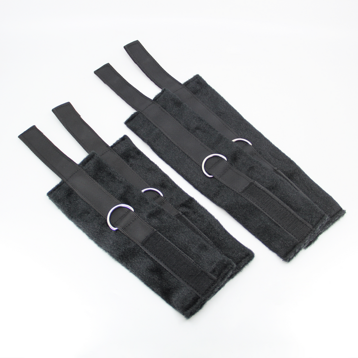 Love in Leather under bed restraints - discreet bondage system with padded cuffs