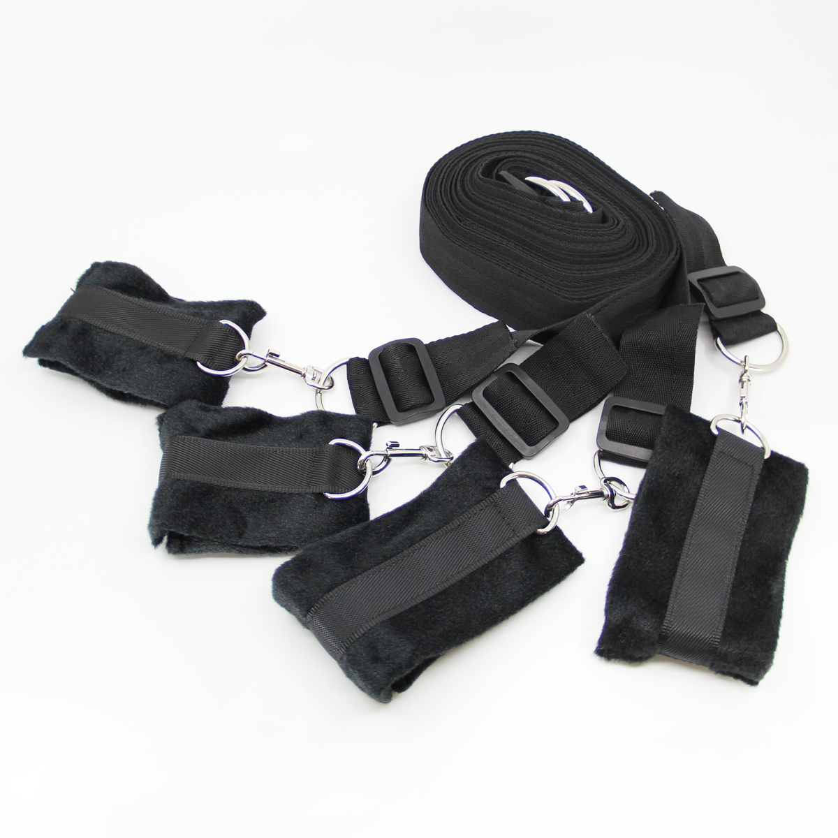 Love in Leather under bed restraint system - complete BDSM bondage kit with adjustable straps