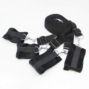 Love in Leather under bed restraint system - complete BDSM bondage kit with adjustable straps