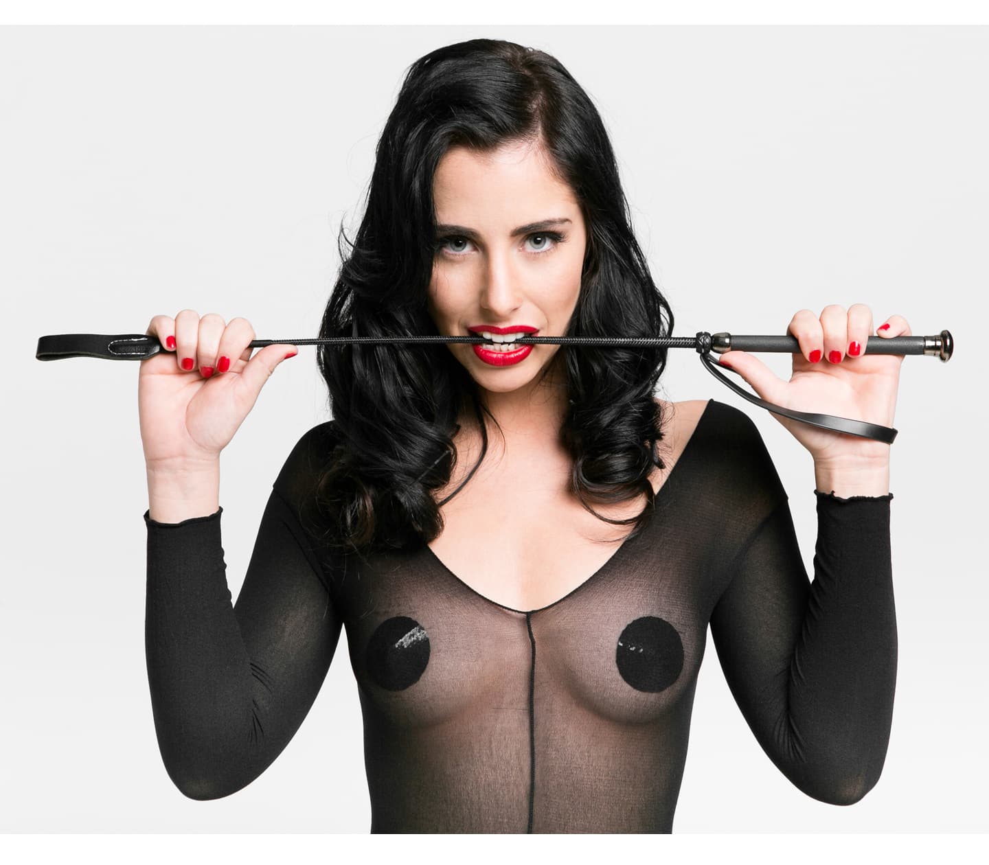 Love in Leather crop detail view - showing pewter ferrule and wrist strap for secure grip during play