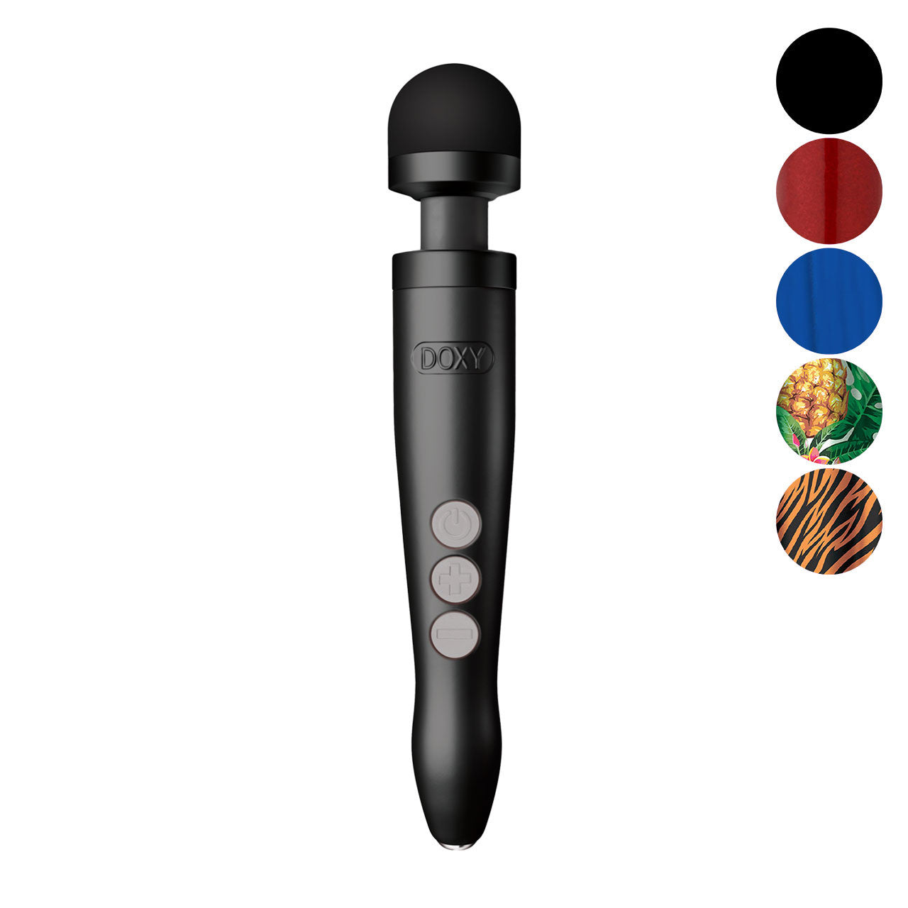 Doxy Die Cast 3R body massager - matte black wand massager with die cast head