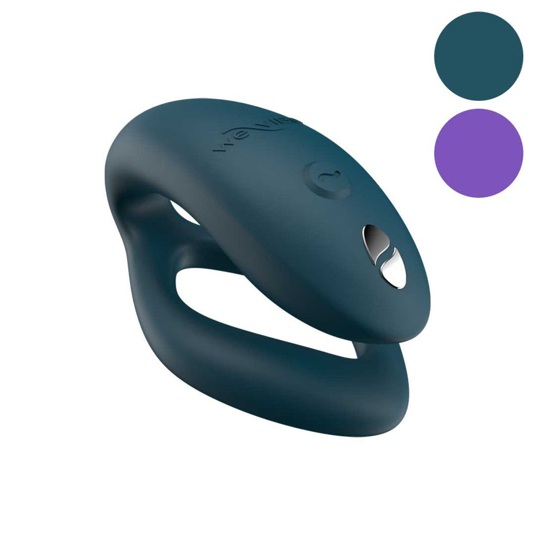 Sync O by We Vibe - petrol C-shape vibrator with flexible O-shaped internal arm