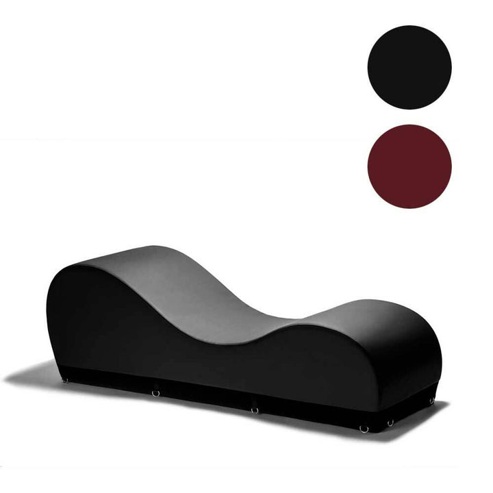 Esse Chaise Black Label - premium intimate positioning furniture in black leather