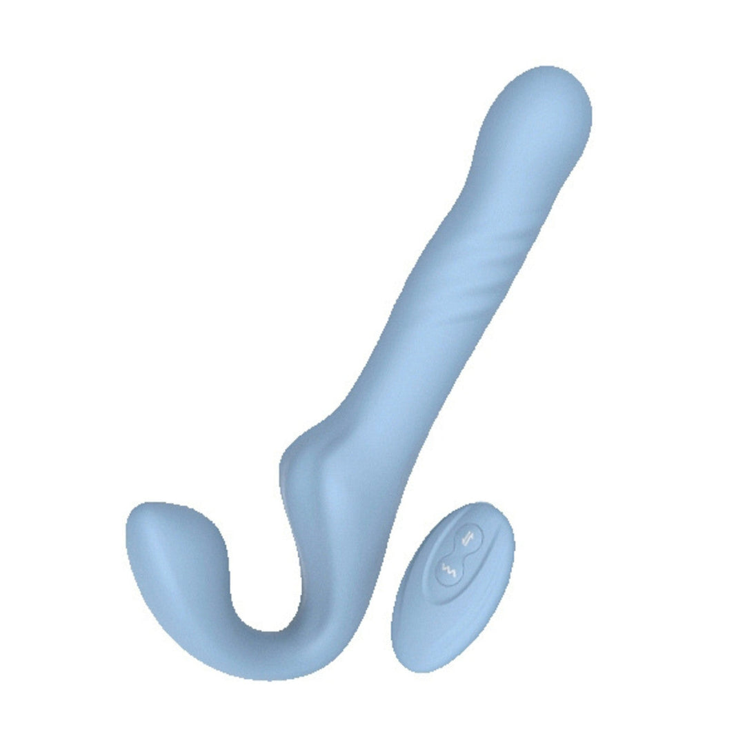 Storm by Bloom - blue strapless strap-on with three motors and remote control