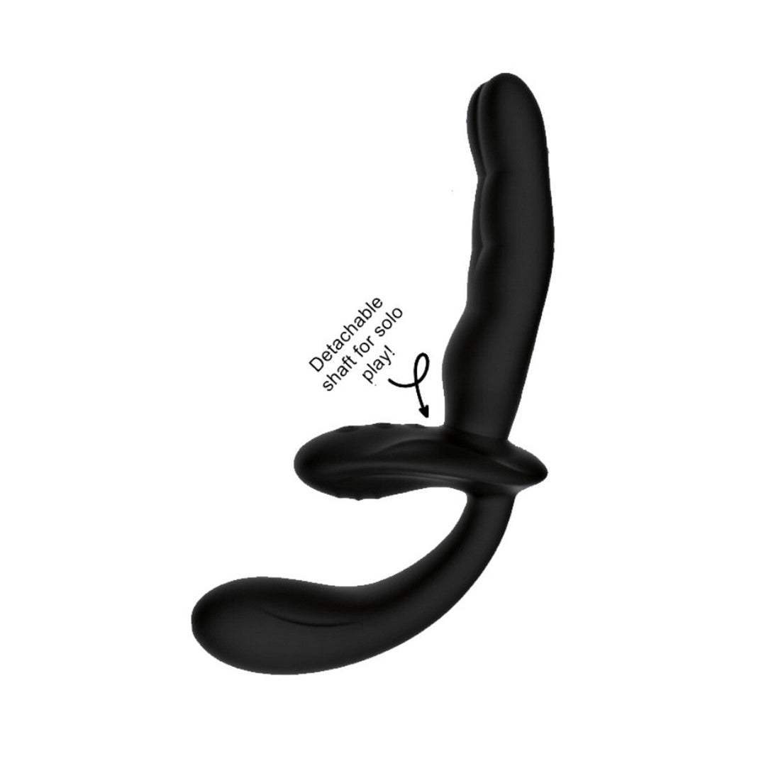 Acacia by Bloom - black detachable strap-on with three motors and remote control