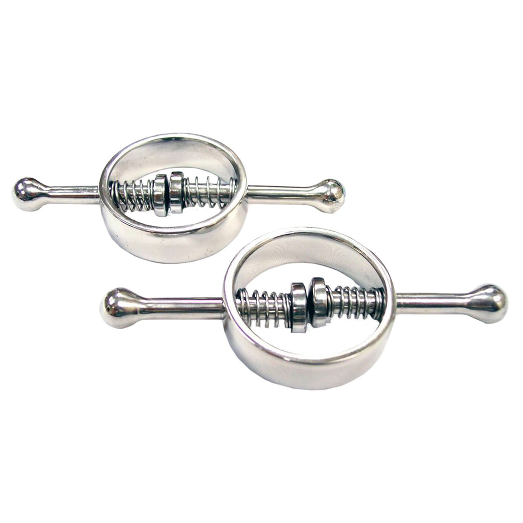 Stainless steel nipple clamps - adjustable metal clamps for nipple stimulation and BDSM play